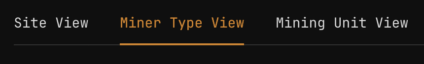 Reporting on your bitcoin mining: Efficiency Miner Type View