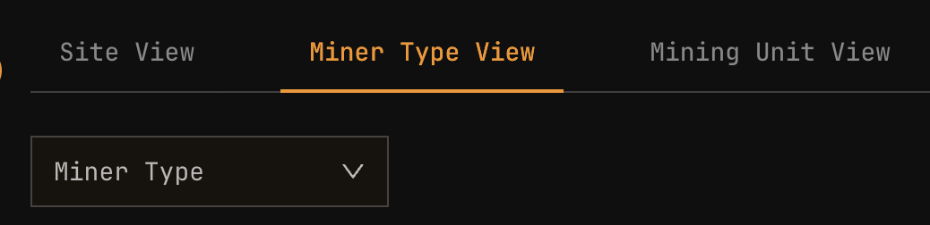 Reporting on your bitcoin mining: Hashrate Miner Type View